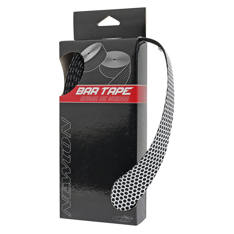 Ruban De Guidon - Cintre Newton Silicone Blanc-Noir Avec Bouchons