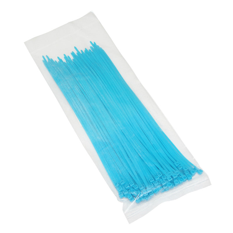 Collier De Serrage Nylon Type Rilsan 2,5X200 mm Bleu Fluo (Vendu Par 100) -P2R-