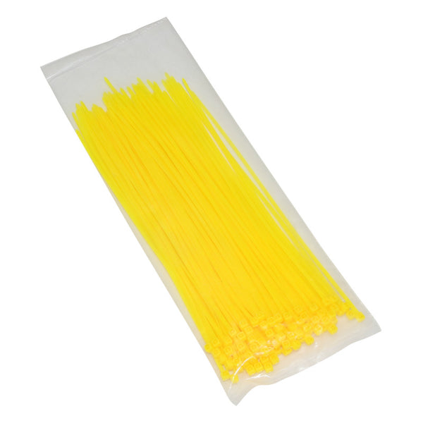 Collier De Serrage Nylon Type Rilsan 2,5X200 mm Jaune Fluo (Vendu Par 100) -P2R-