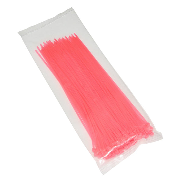 Collier De Serrage Nylon Type Rilsan 2,5X200 mm Rose Fluo (Vendu Par 100) -P2R-