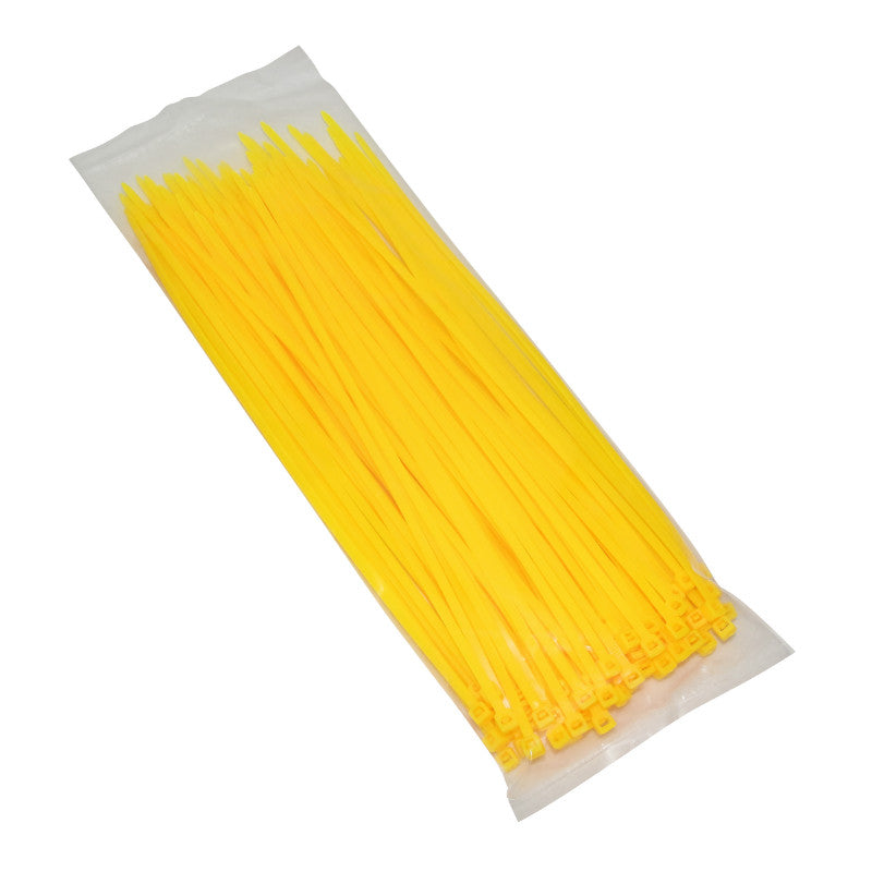 Collier De Serrage Nylon Type Rilsan 3,6X250 mm Jaune Fluo (Vendu Par 100) -P2R-