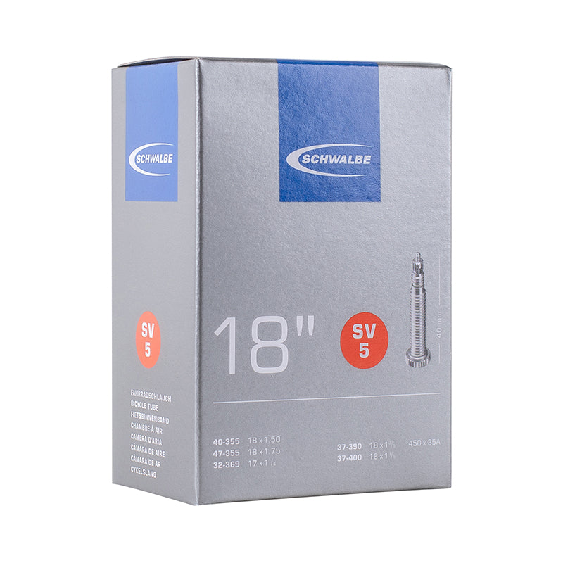Chambre A Air Vélo 450 X 35A - 18" Schwalbe Valve Presta Tout Alu (40-355 À 37-400) (Sv5)