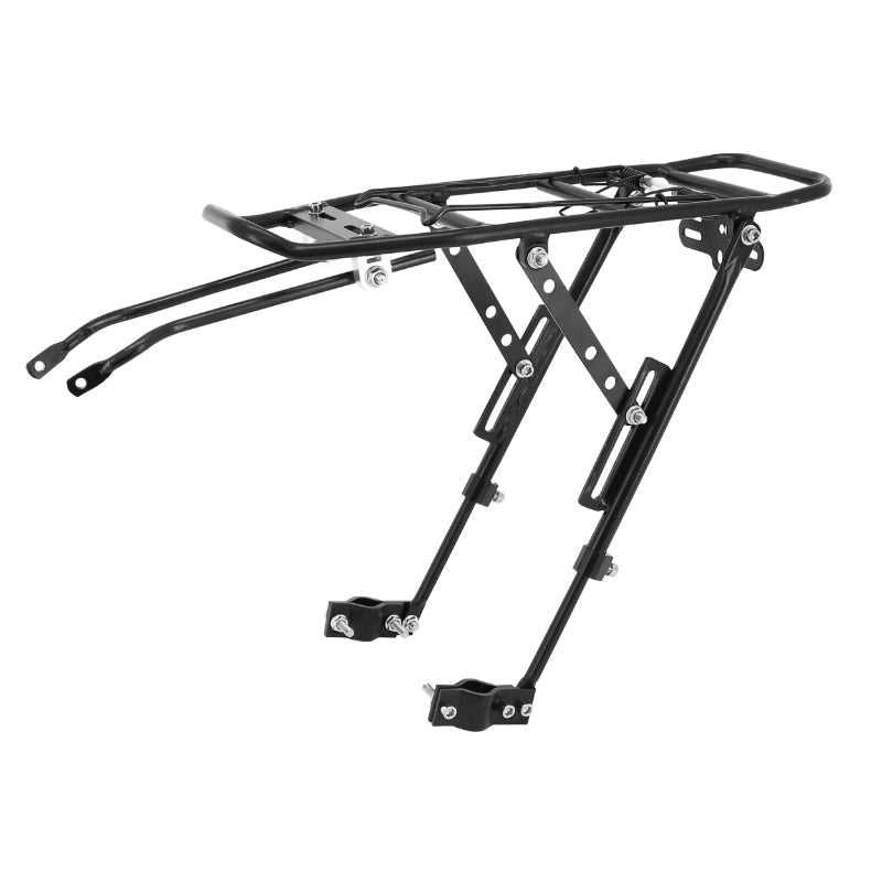 Porte Bagage Vélo Arrière A Tringles P2R Alu Noir Réglable 29"-27.5"-26'' (Supporte 15Kgs)