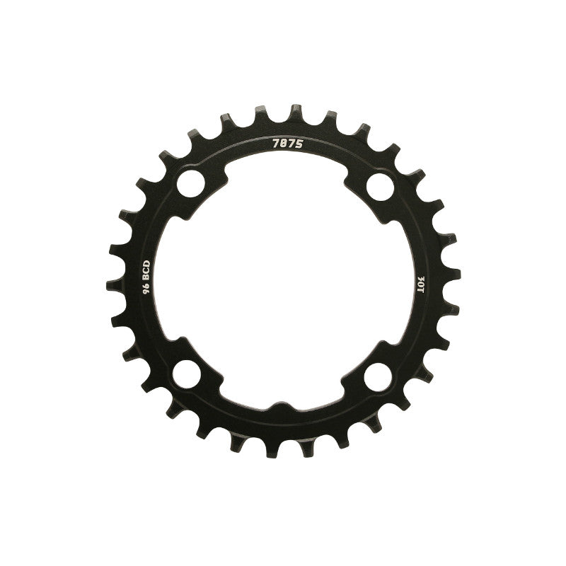 Plateau VTT 4 branches Ø 96 Pour Sunrace 30 dents Mono Mx 12-11-10V. Noir Narrow-Wide Alu Compatible Autres Marques