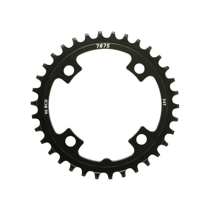Plateau VTT 4 branches Ø 96 Pour Sunrace 34 dents Mono Mx 12-11-10V. Noir Narrow-Wide Alu Compatible Autres Marques