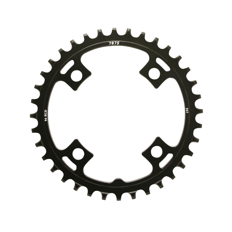 Plateau VTT 4 branches Ø 96 Pour Sunrace 36 dents Mono Mx 12-11-10V. Noir Narrow-Wide Alu Compatible Autres Marques