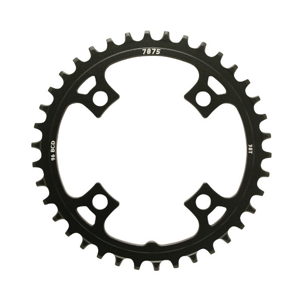 Plateau VTT 4 branches Ø 96 Pour Sunrace 38 dents Mono Mx 12-11-10V. Noir Narrow-Wide Alu Compatible Autres Marques