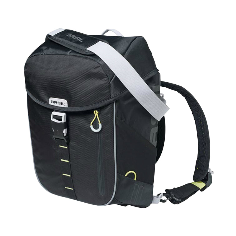Sacoche Arrière Sac A Dos Vélo Laterale Basil Miles Daypack Droit-Gauche Systeme Fixation Hook-On Waterproof 17L Noir Li