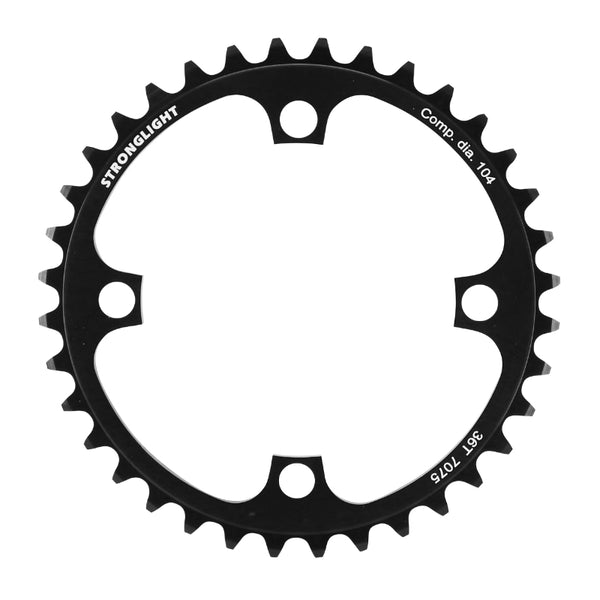 Plateau VAE-E-Bike 4 branches Ø 104 Pour Bosch Stronglight 36 dents Mono Noir Alu 7075 (Pour Systeme 1Ere Et 3Ème Genera