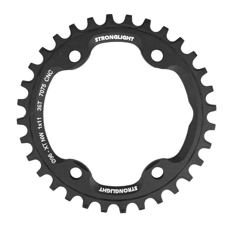 Plateau VTT 4 branches Ø 96 Pour Shimano Xt M8000-Slx M7000 Mono Stronglight 36 dents 11V. Narrow Wide Noir Non Filete
