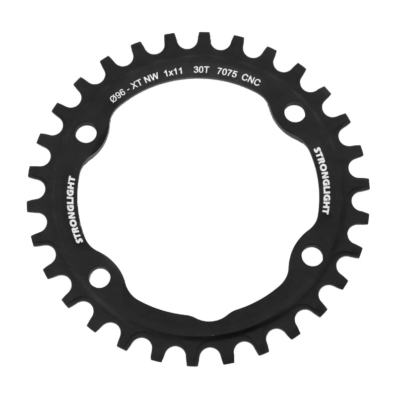 Plateau VTT 4 branches Ø 96 Pour Shimano Xt M8000-Slx M7000 Mono Stronglight 30 dents 11V. Narrow Wide Noir Non Filete