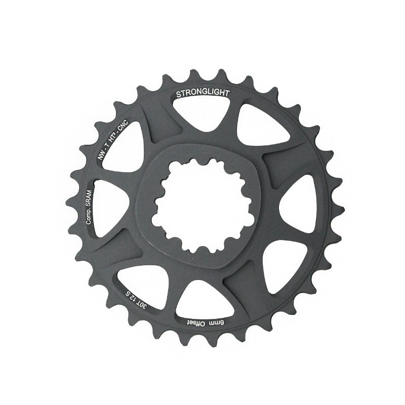 Plateau VTT Direct Mount Pour Sram Xx1-X01 Stronglight Ht3 Mono 30 dents Noir Alu 12V. Narrow Wide (Deport 6 mm)