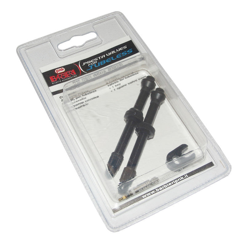 Valve De Pneu Tubeless Presta P2R Colori Noir 60 mm (Vendu A La Paire Sur Carte)