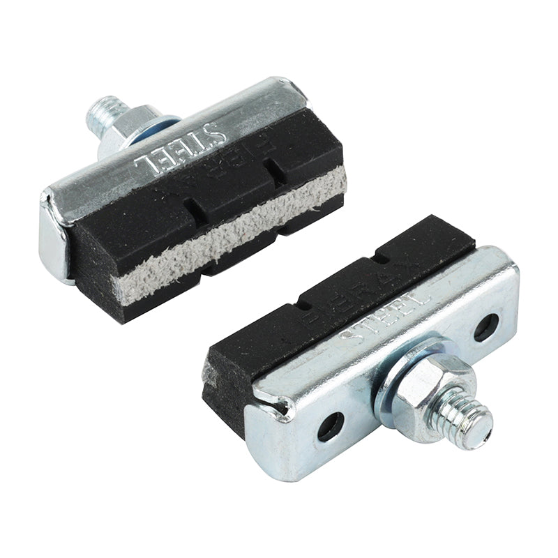 Porte Patin Frein City Caliper Symetrique Fibrax Condition Humide Pour Jante Acier 40 mm (1 Paire Sur Carte)