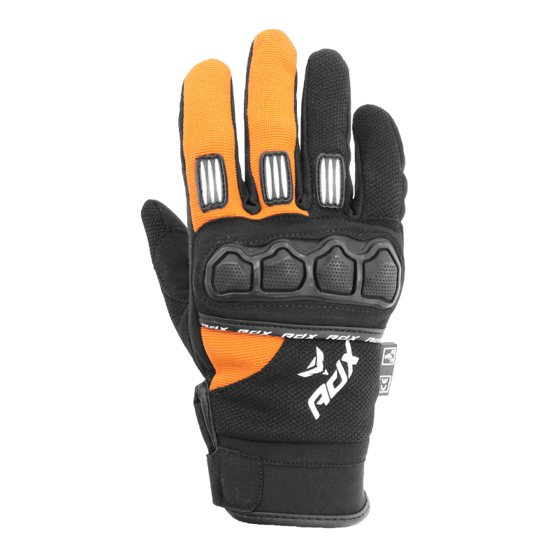 Gants Cross Adx Town Noir-Orange Fluo T 9 (M) (Homologué En 13594:2015)