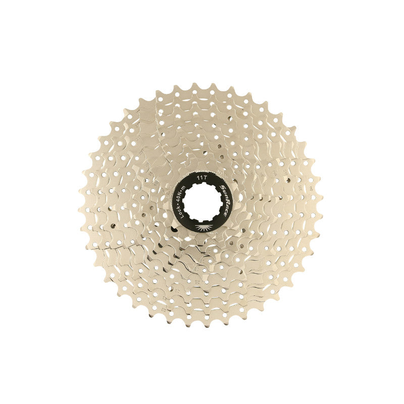 Cassette 10V. Sunrace Ms3 11-40 VTT Pour Shimano Metallic Argent (Livre En Boite) (11-13-15-18-21-24-28-32-36-40) (2 Blocs + Pignons)