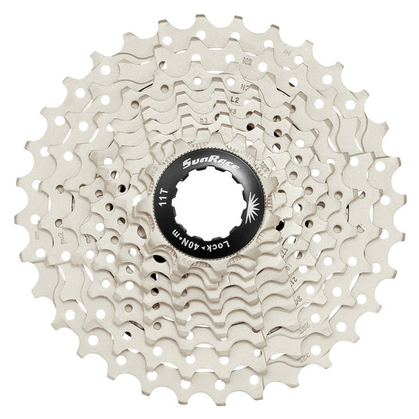 Cassette 10V. Sunrace Rs1 11-28 Route Pour Shimano (Niveau 105) Metallic Argent (Livre En Boite) (11-12-13-14-15-17-19-2