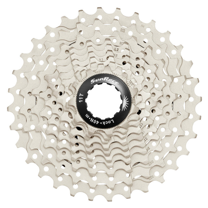 Cassette 10V. Sunrace Rs1 11-28 Route Pour Shimano (Niveau 105) Metallic Argent (Livre En Boite) (11-12-13-14-15-17-19-21-24-28)