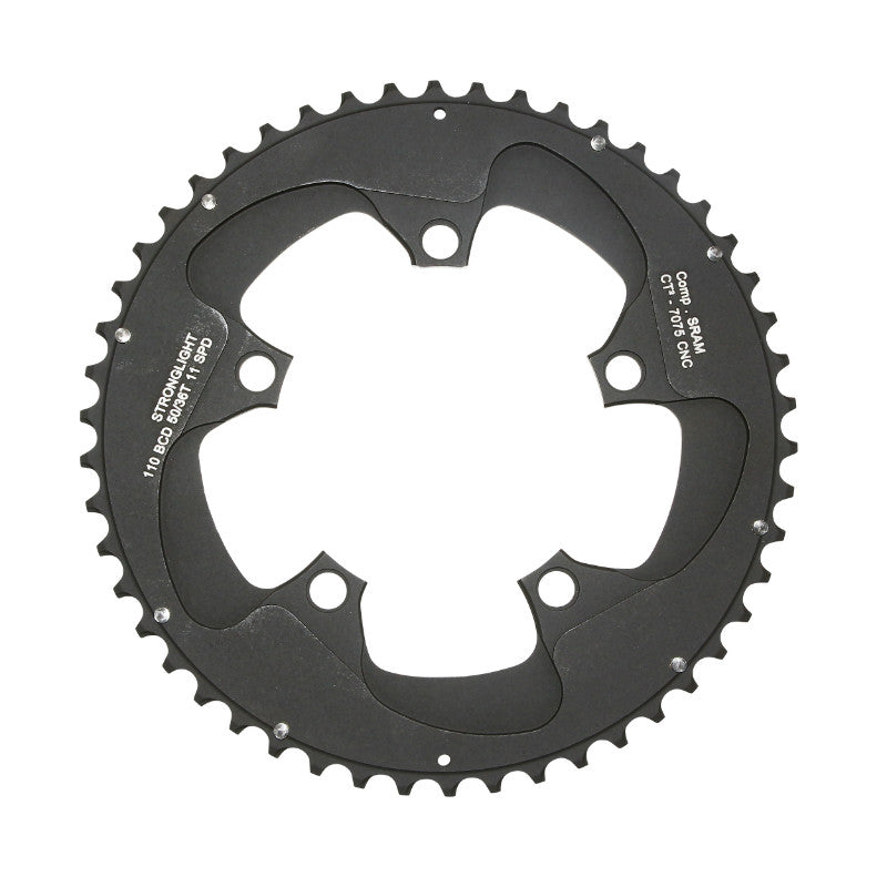 Plateau Route 5 branches Ø 110 Stronglight Ct2 Sram 50 dents Extérieur Noir Pour Red-Force-Rival 11V. (Pour Intérieur 36
