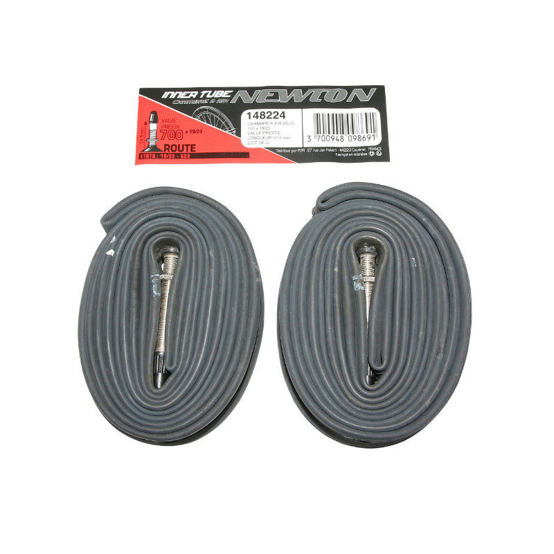 Chambre A Air Vélo 700 X 19-23 Newton Valve Presta 51.5 mm (Lot De 2)