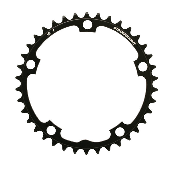 Plateau Route 5 branches Ø 130 Stronglight Dural 38 dents Intérieur Noir Type Shimano 8-9V.