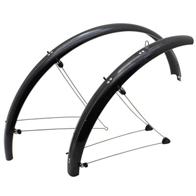 Garde Boue VTT Tringles 20'' Stronglight Country 54 mm Noir (Paire) Avec Fixation Classic Tringles INOX