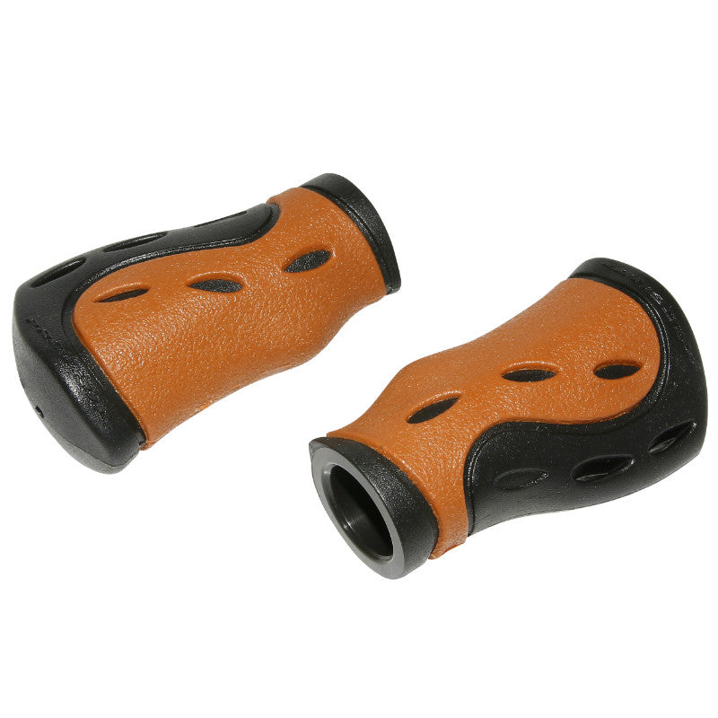 Poignée City-VTC Progrip 988 Noir-Marron Ø22 mm L85 mm (Paire) Style Vintage