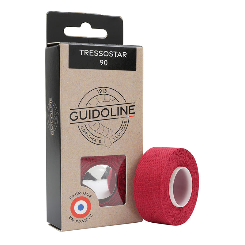 Ruban De Guidon - Cintre Velox Tressostar 90 Coton Rouge 20 mm X 2,80M (Vendu Au Blister De 2) -Guidoline-