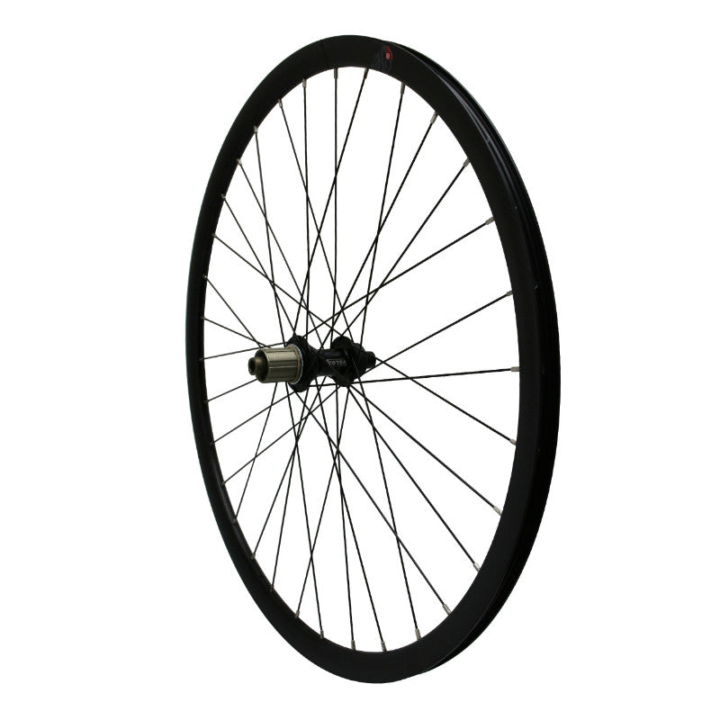 Roue Gravel - Route Disque 700 Pulse 19 Arrière Moyeu Roulement Centerlock Noir Cassette 11-10V Tubeless Ready Axe Trave