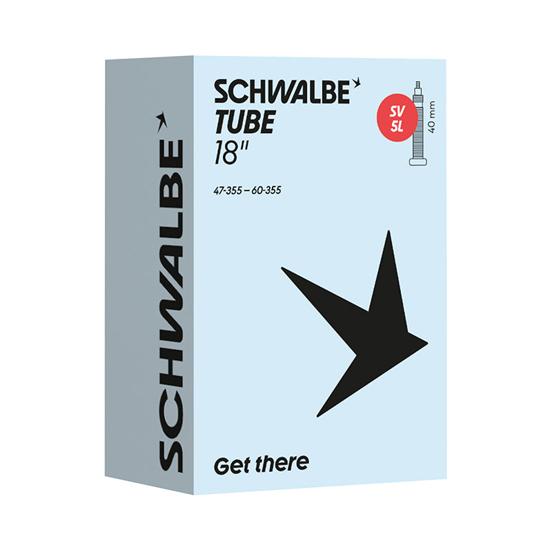 Chambre A Air Vélo 450 X 55A - 18" Schwalbe Valve Presta Tout Alu (47-355 À 60-355) (Sv5A)