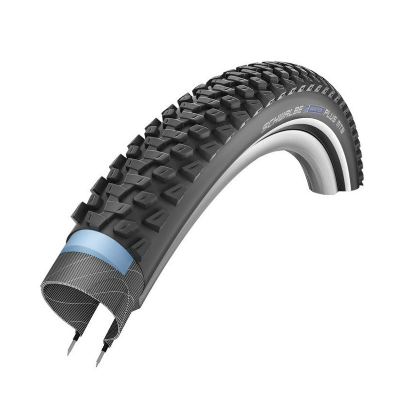 Pneu VTT Suv 29 X 2.10 Schwalbe Marathon Plus MTB Crampons Noir Tr (54-622) Renfort Flanc Reflex Homologué VAE E50