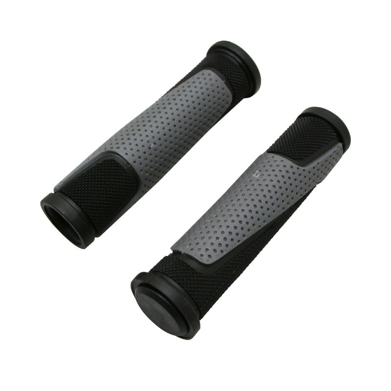 Poignée VTT Progrip 807 Double Densite Open End Noir-Gris Diam 22 125 mm (Livre Avec Embouts) (Paire)