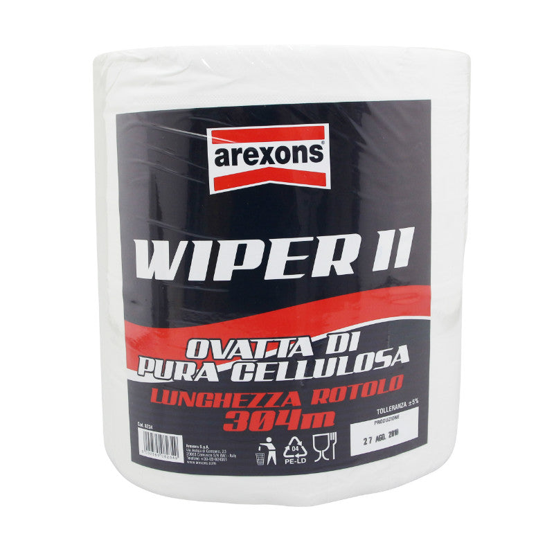 Papier Bobine Essuie-Main Arexons Wipper Ii Ouate Blanc (800 Feuilles) (304 M)