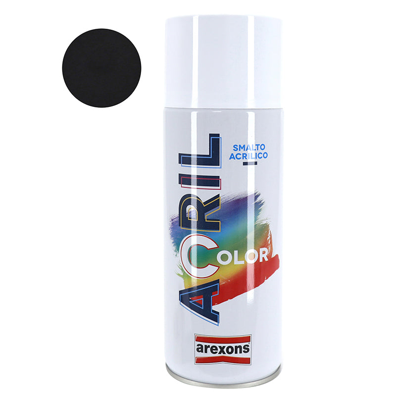 Bombe De Peinture Arexons Acrylique Noir Intense Ral 9005 (Cadre-Chassis) (Aerosol 400 Ml) (3934)