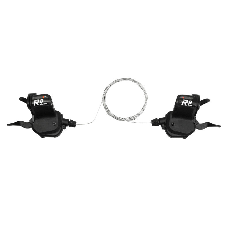 Manette Route - Gravel P2R Pour Cintre Plat 8V. Push-Pull Compatible Shimano Triple (Paire)