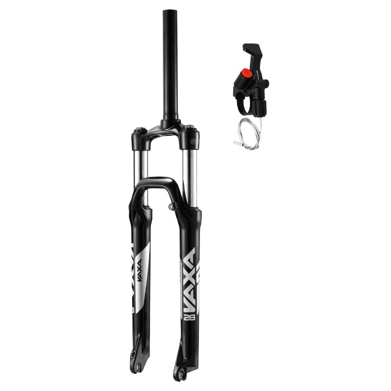 Fourche VTT 29 " Zoom Vaxa 28 Noir Réglable-Blocable Au Guidon Deb. 100 mm Pivot Lisse 295 mm 1''1-8-28,6 Extérieur Comp