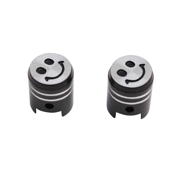 Bouchon De Valve Scoot-Cyclo Replay Vs Piston Noir (Paire)