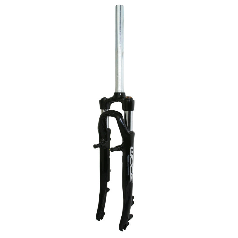Fourche VTC 28 " 700X35 Zoom 730 Alu Ressort Noir Deb. 50 mm Pivot Lisse 1"1-8-28,6 Extérieur Compatible V-Brake-Disque