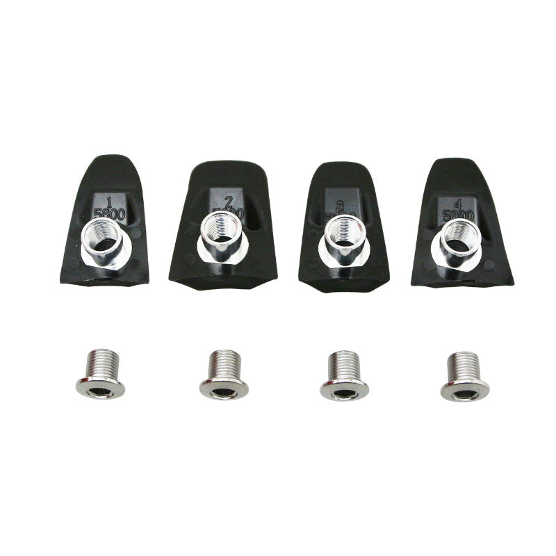 Intravis - Capot Pédalier Ta Compatible 105 5800 Noir Pour Plateau X110 (Jeu De 4) - Vis Et Cheminee