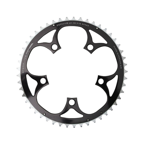 Plateau Route 5 branches Ø 110 Ta Zephyr 46 dents Extérieur Noir Alu 7075 Type Shimano 9-10V.