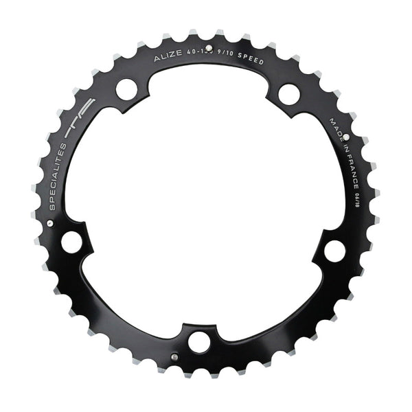 Plateau Route 5 branches Ø 130 Ta Alize Triple 42 dents Milieu Noir Alu 7075 Type Shimano 8-9-10V.