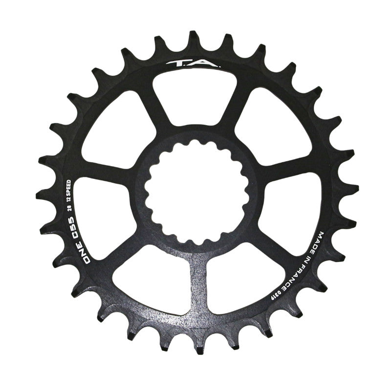 Plateau VTT Direct Mount Pour Cannondale Ai Ta One C55 28 dents Compatible Fsa Ta 10-11-12V. Noir (Deport 6 mm)
