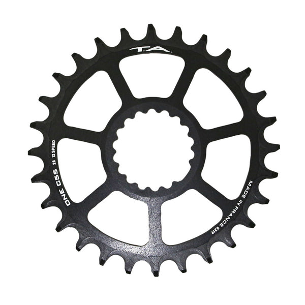 Plateau VTT Direct Mount Pour Cannondale Ai Ta One C55 28 dents Compatible Fsa Ta 10-11-12V. Noir (Deport 6 mm)