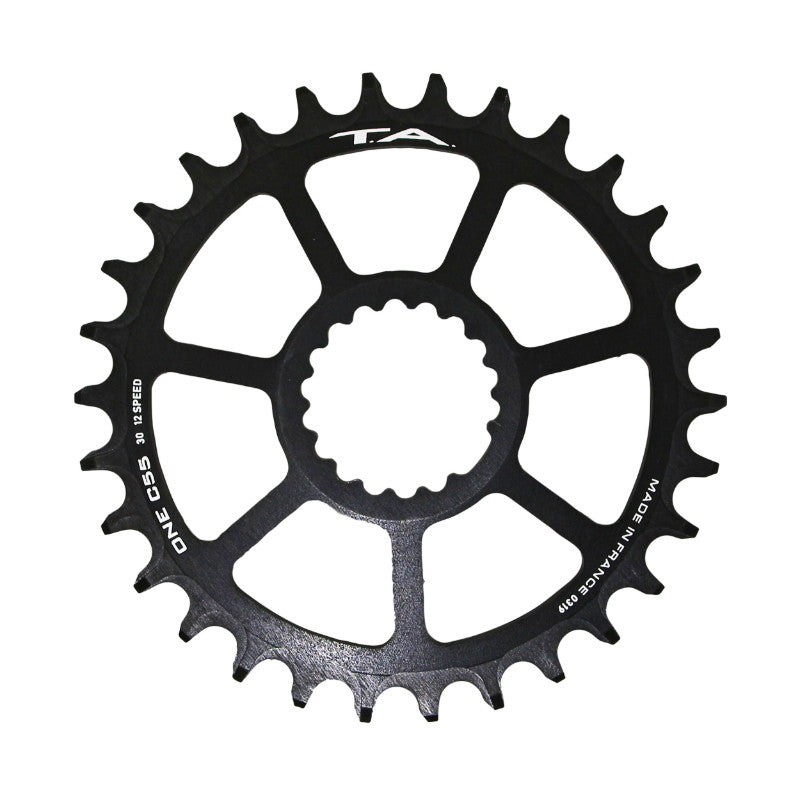 Plateau VTT Direct Mount Pour Cannondale Ai Ta One C55 30 dents Compatible Fsa Ta 10-11-12V. Noir (Deport 6 mm)
