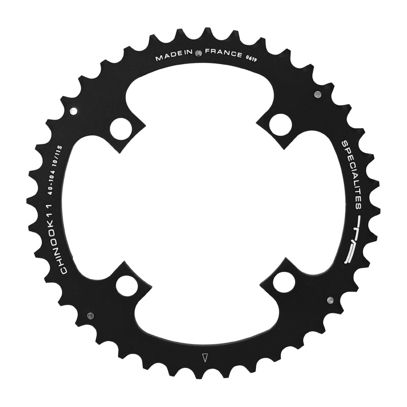 Plateau VTT 4 branches Ø 104 Ta Chinook Double-Triple 40 dents Extérieur Noir Alu Pour Shimano - Sram - Race Face - Fsa
