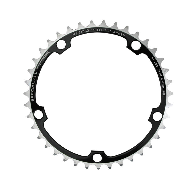Plateau Route 5 branches Ø 135 Ta Vento 42 dents Intérieur Noir Alu 7075 Type Campagnolo 9-10V.