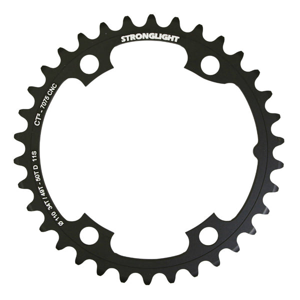 Plateau Route 4 branches Ø 110 Pour Shimano Ultegra R8000 - R8050 Stronglight 34 dents Intérieur Noir Ct2 11V. (Pour Pla