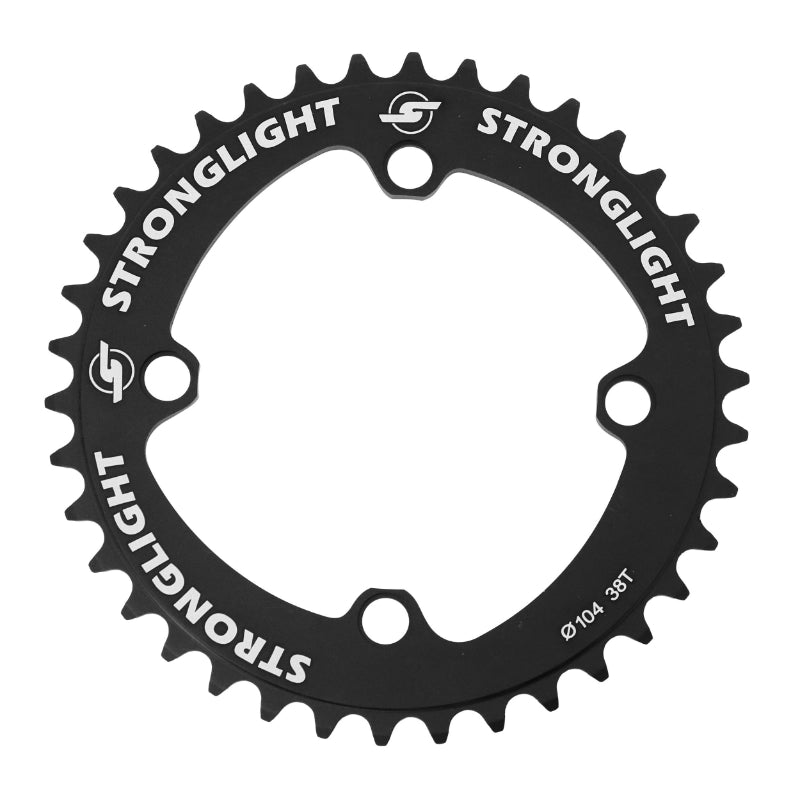 Plateau BMX 4 branches Ø 104 Stronglight 38 dents Mono Noir (Pour Chaîne 1-2 X 3-32)
