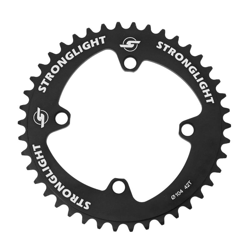 Plateau BMX 4 branches Ø 104 Stronglight 42 dents Mono Noir (Pour Chaîne 1-2 X 3-32)