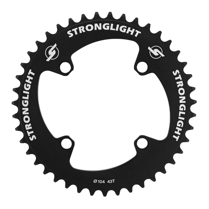 Plateau BMX 4 branches Ø 104 Stronglight 43 dents Mono Noir (Pour Chaîne 1-2 X 3-32)